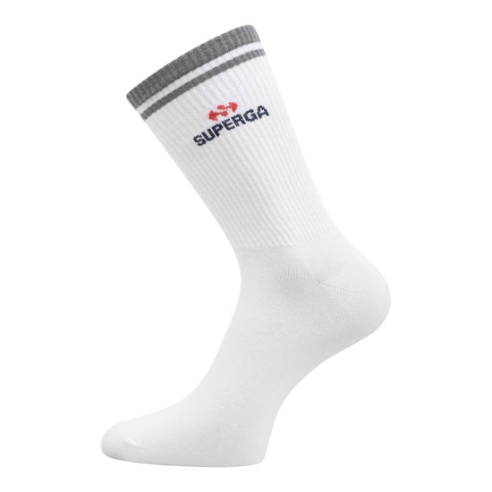Superga Unisex Adult Ribbed Knitted Socks (Pack of 3) (White) - Image 4