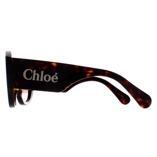 Chloe Round Womens Habana Oscuro Marrón Gradiente CH0234S - Image 3