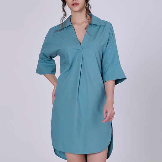 Cotton minimalist shirt dress - Image 5