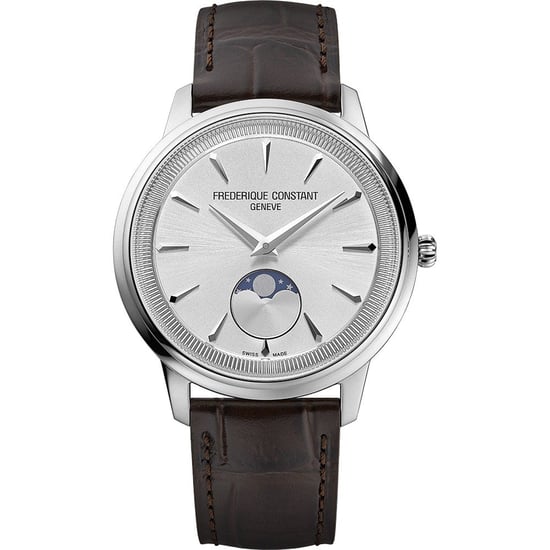 Frédérique Constant Moneta Moonphase Unisex's Brown Watch FC-206S3S6 - Image 1