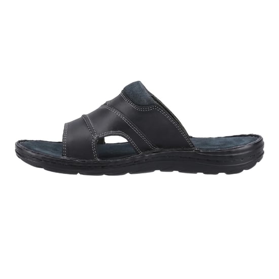 Hush Puppies Mens Archer Leather Mule Sandals (Black) - Image 3