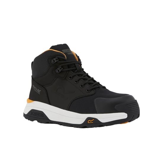 Regatta Mens Metafort Nubuck Safety Boots (Black/White)