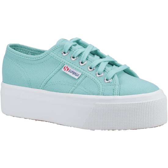 Superga 2790 Linea Up And Down 100% Cotton Women's Green Water Trainers - Image 1