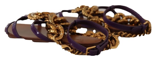 Sandalias de Cuero Moradas Devotion de Mujer Dolce & Gabbana - Image 4
