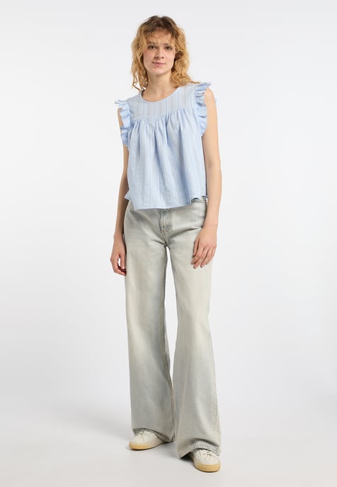 Dreimaster Blouse women light blue - Image 2