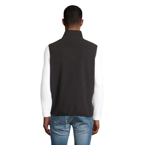 SOLS Unisex Adult Factor Fleece Zipped Body Warmer (Black) - Image 2