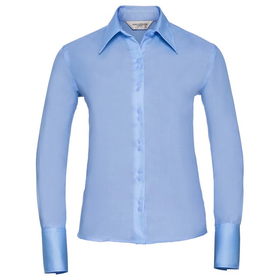 Russell Collection Womens/Ladies Ultimate Non-Iron Long-Sleeved Shirt (Bright Sky) - Image 1