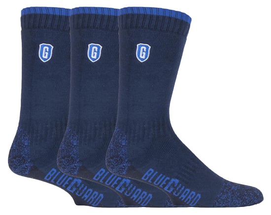 Blueguard - Multipack de 3 pares de calcetines de trabajo ultra duraderos para botas con puntera de acero - Calcetines resistentes de larga duración para hombres y mujeres - Azul - Image 1