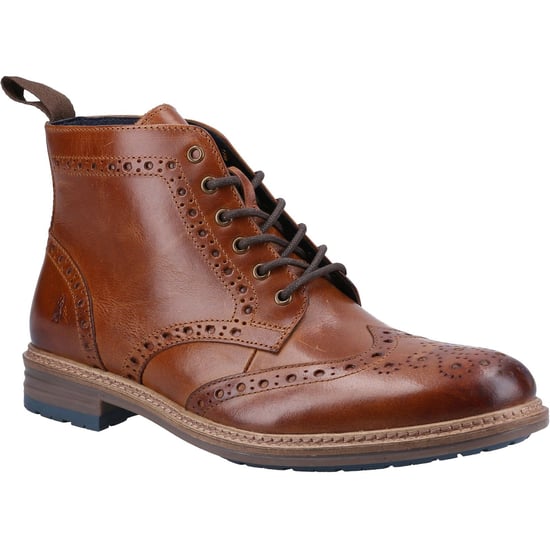 Hush Puppies Joshua Leather Men's Tan Boots - Image 1