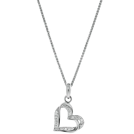 Orphelia 'Cecilia' Women's 925 Sterling Silver Pendant with Chain - Silver ZH-7584 - Image 1