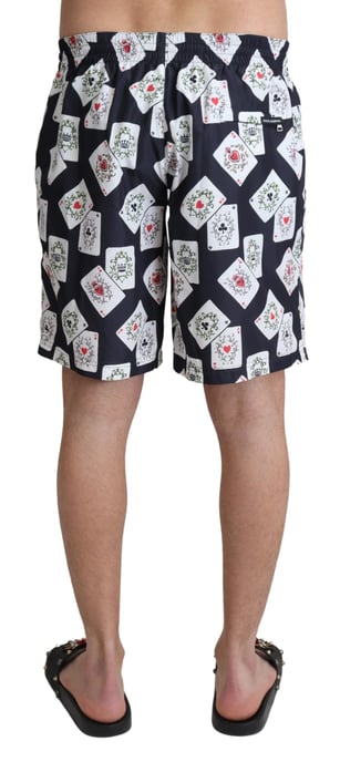 Bañador de Hombre Dolce & Gabbana con Estampado de Baraja en Negro - Image 3