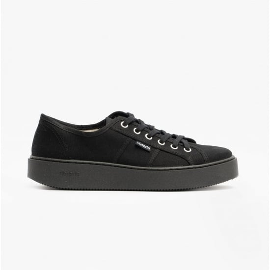 UTOPï¿½A TOTAL Womens Canvas Trainers Black