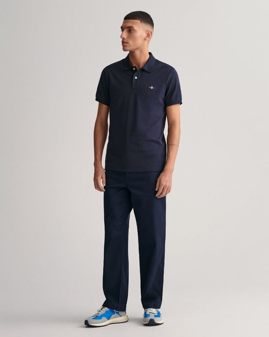 GANT Mens Slim Fit Short Sleeve Shield Logo Pique Polo - Image 4
