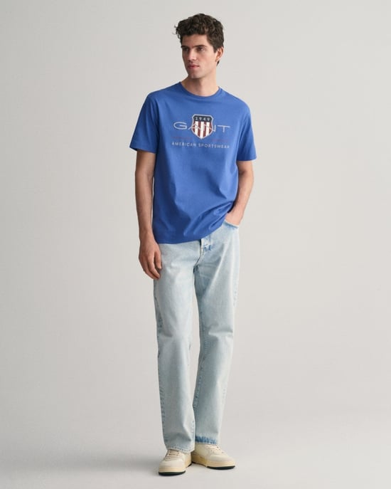 GANT Mens Regular Fit Short Sleeve Archive Shield T-Shirt - Image 2