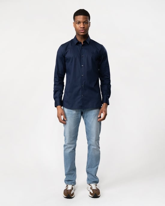 Camisa de popelín ajustada de manga larga para hombre Lyle & Scott - Image 4