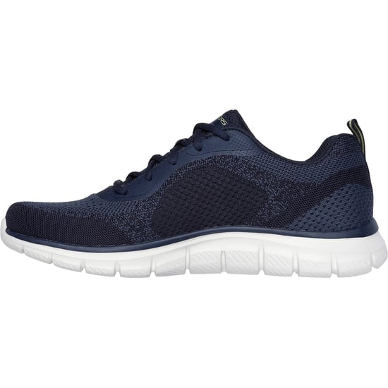 Skechers Track Glendor Polyester Men's Navy/Lime Trainers - Image 4