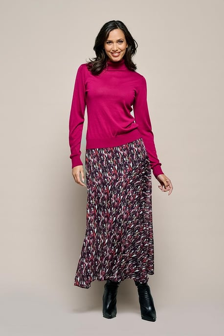 Amee Print Rok Taupe / Multi - Image 1