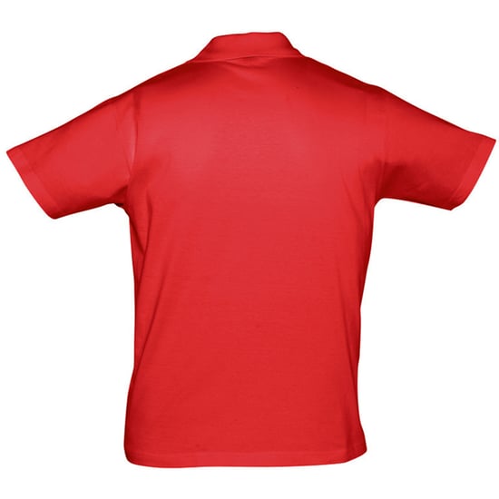 SOLS Mens Prescott Jersey Short Sleeve Polo Shirt (Red) - Image 2