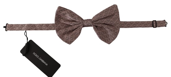 Corbata de hombre Papillon con estampado Fantasía Gris ajustable de Dolce & Gabbana - Image 4