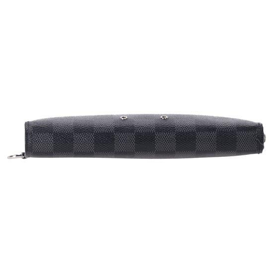 Louis Vuitton Dragonne Zippy Damier Wallet in Black Coated Canvas - Image 4