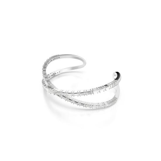 Swarovski 'Hyperbola' Women's Base Metal Bracelet - Silver 5677626 - Image 2