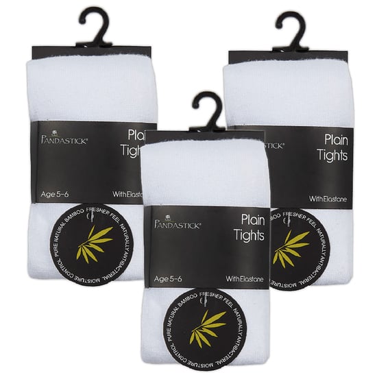 Paquete de 3 pares de medias escolares de bambú para niñas en negro, gris, blanco y azul marino - Blanco - Image 2