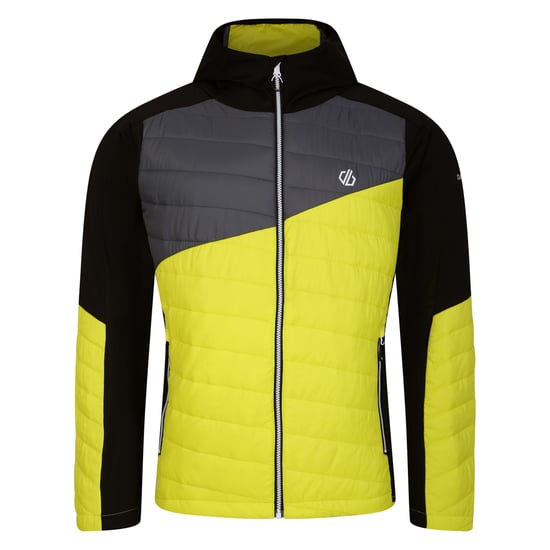 Dare 2B Mens Touring Contrast Panel Hybrid Jacket (Neon Spring/Black)
