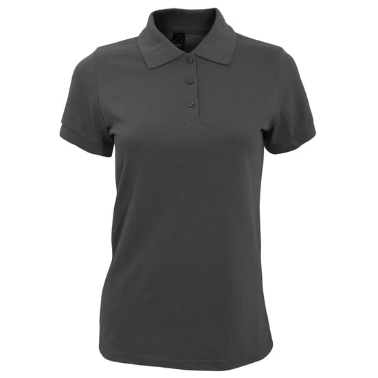 SOLs Womens/Ladies Prime Pique Polo Shirt (Dark Grey) - Image 1