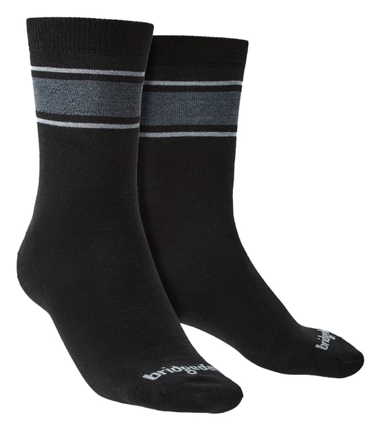 Bridgedale - Calcetines para hombre Liner Base Layer Merino - Negro / Gris claro - Image 1