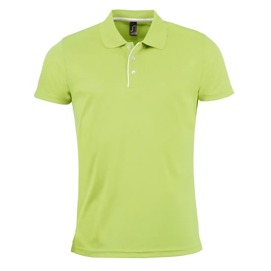 SOLS Mens Performer Short Sleeve Pique Polo Shirt (Apple Green) - Image 1