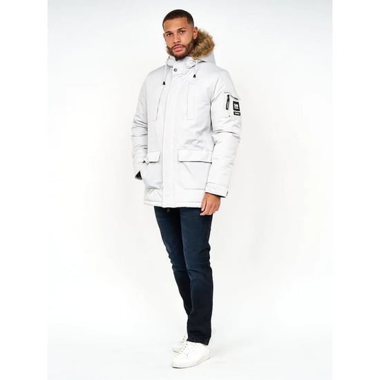 Crosshatch Mens Parkmoore Parka (Putty) - Image 5