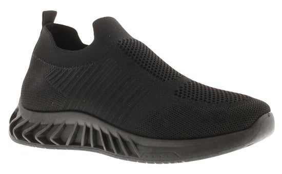 Apache Womens Chunky Trainers Knit Effect Sky Slip On black - Image 1