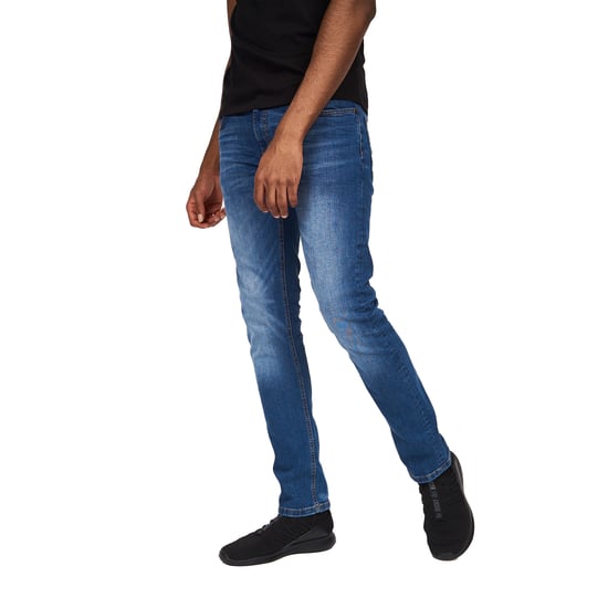 Crosshatch Mens Svelte Stretch Jeans (Stone Wash) - Image 1
