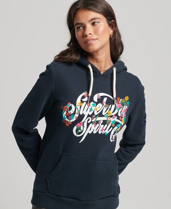 Superdry Script Style Floral Hoodie