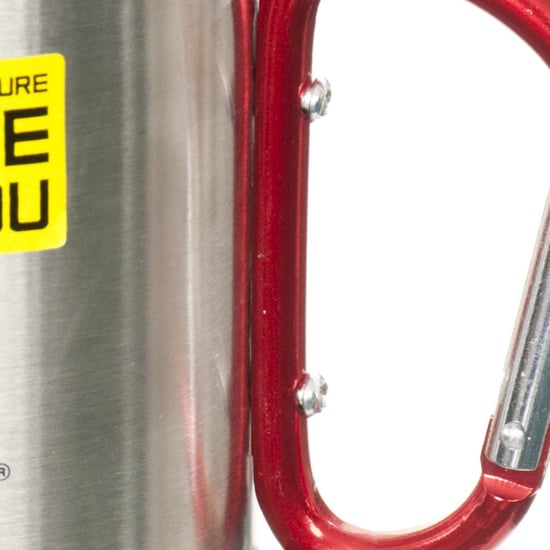 Trespass Bruski Carabiner Clip Travel Cup/Mug (Silver) - Image 2