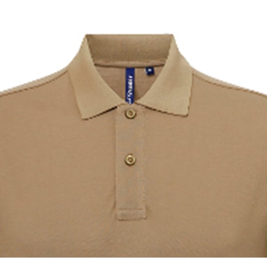 Asquith & Fox Mens Short Sleeve Performance Blend Polo Shirt (Khaki) - Image 4