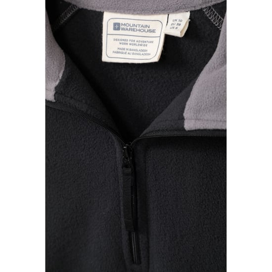 Mountain Warehouse Womens/Ladies Montana Half Zip Fleece Top (Black) - Image 2