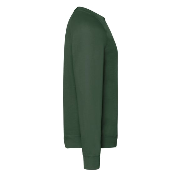 Fruit Of The Loom Mens Classic 80/20 Raglan Sweatshirt (Bottle Green) - Image 3