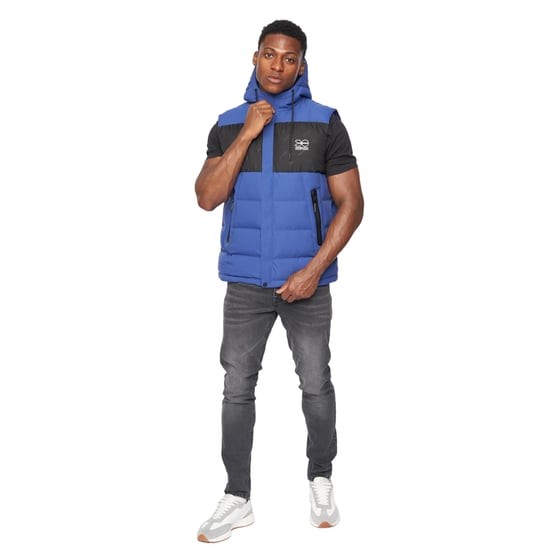 Crosshatch Mens Kremlins Embossed Gilet (Blue) - Image 3