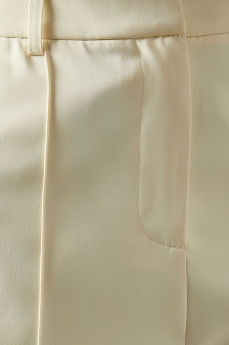 High Waist Pintuck Straight Trouser