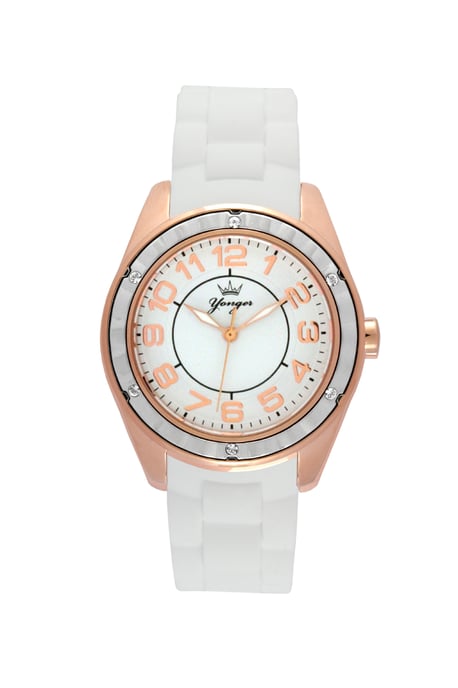 Yonger and Bresson: Rose Gold Bezel with White Watch