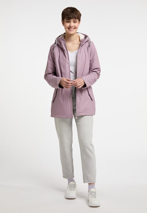 myMo rain jacket with woven fur lining keepsudry - Image 4