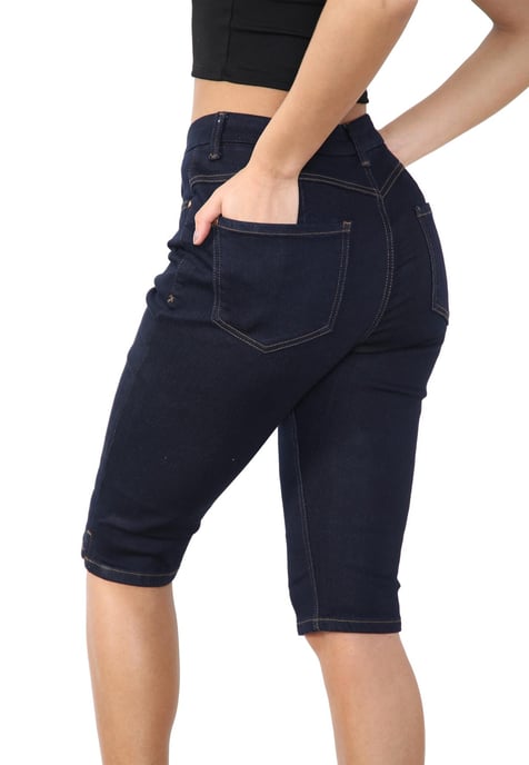 MYT Mujer Magic Shaping Shorts De Mezclilla De Talle Alto Indigo - Image 4