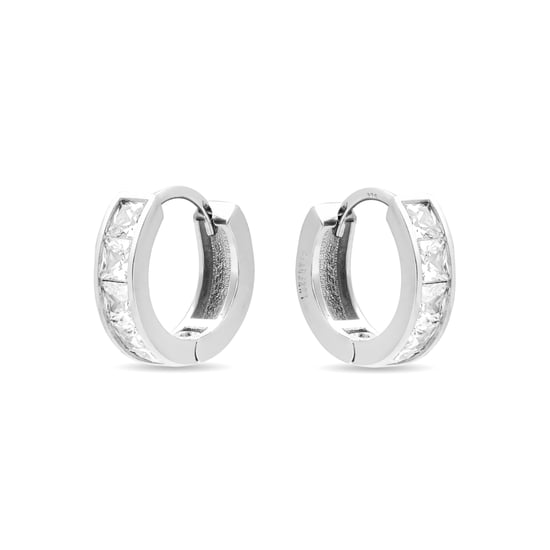 Pendientes Luxenter, essential de plata de ley 925 y circonita brillante con acabado en baño de rodio - Image 2