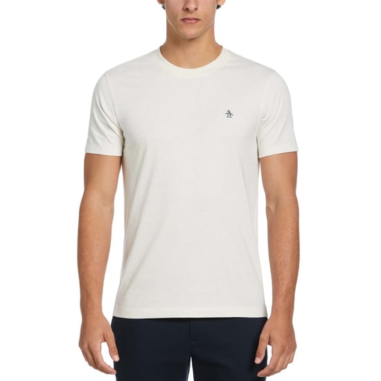 Men's Original Penguin Embroidered Logo Pete T-Shirt in Cream