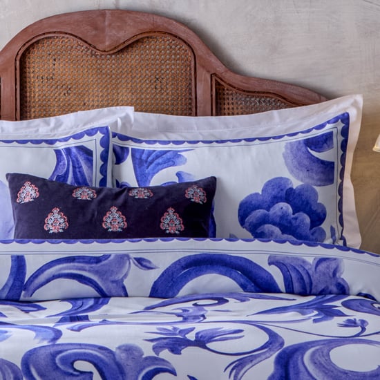 Fundas de Almohada de Algodón Impresas Paoletti Azzurro (Par) - Image 2