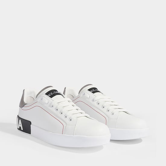 Sneakers Portofino - Dolce &amp; Gabbana - Piel - Blanco/Plateado - Image 1
