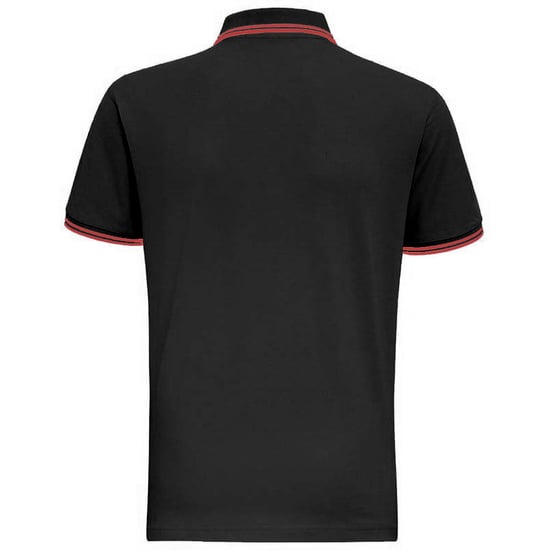 Asquith & Fox Mens Classic Fit Tipped Polo Shirt (Black/ Orange) - Image 2