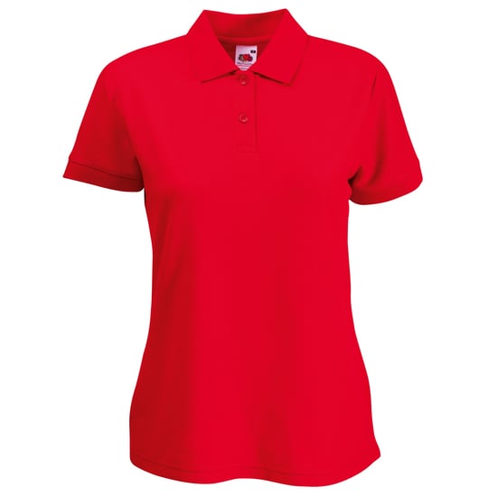 Fruit Of The Loom Womens Lady-Fit 65/35 Short Sleeve Polo Shirt (Red) - Image 1
