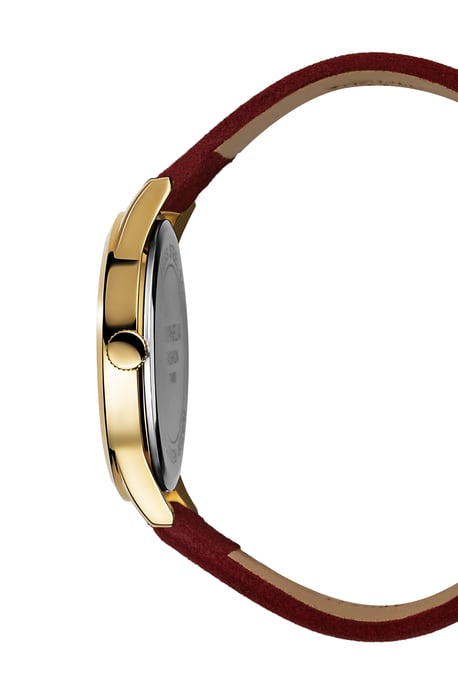 Orphelia Fashion Suede Women's Red Watch OF711701 - Image 2